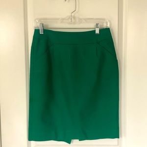 JCrew Pencil Skirt, Bright Green